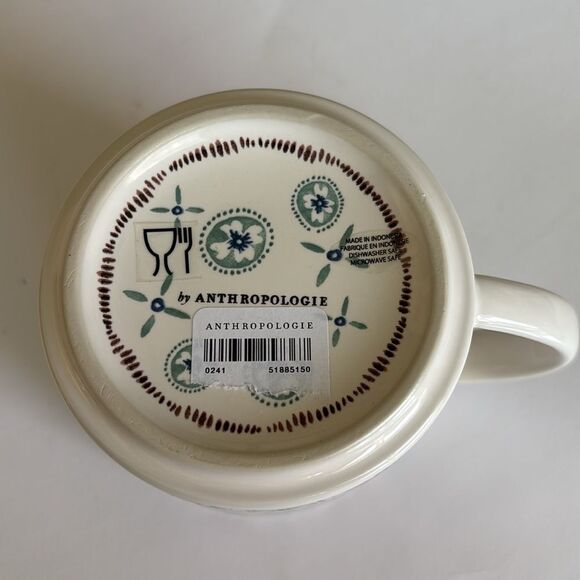 Anthropologie Alexandre Dumas Monogram Initial M Friendship Mug Cup NWT - Picture 8 of 10